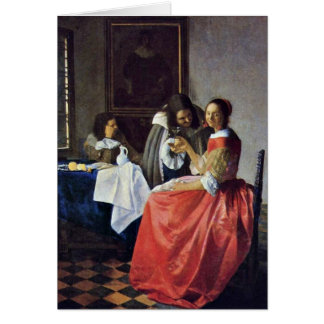 La fille avec un verre à vin. Par Johannes Vermeer