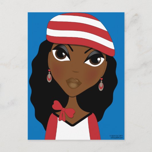 La Fille Dans La Carte Postale Casquette (Devant)