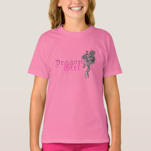 La fille de dragon badine le T-shirt