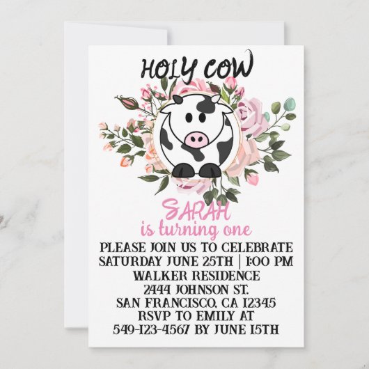 La Fille De La Vache Sainte Tournera Une Carte Ann (Devant)