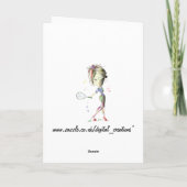 La fille de Mlle-ajustement joue la carte de voeux (Dos)