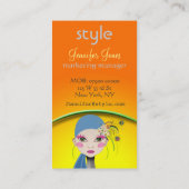 La fille de paon, carte de visite (Dos)