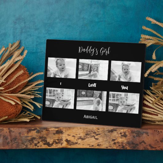 La fille de papa Je t'aime Photo Collage Plaque (Côté)