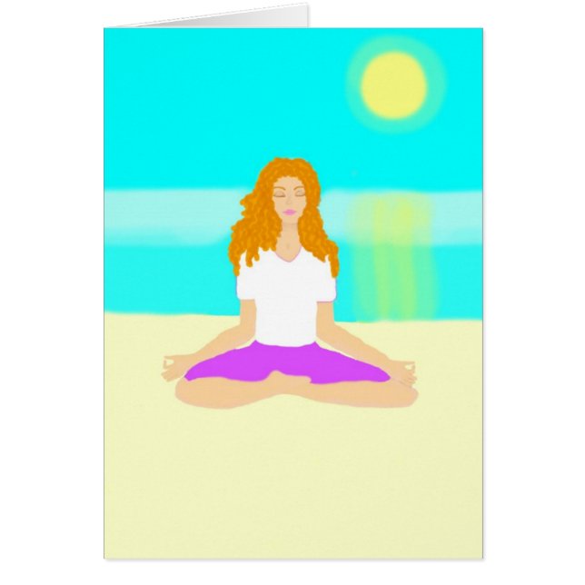 La fille d'une chevelure rouge, le yoga, OM (Devant)