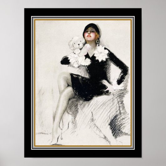 "La fille en noir" Art Déco 1928 (Devant)