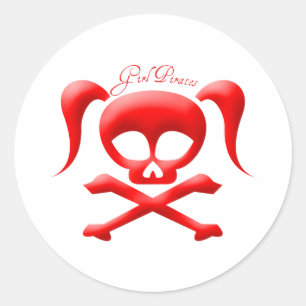 La fille pirate des autocollants
