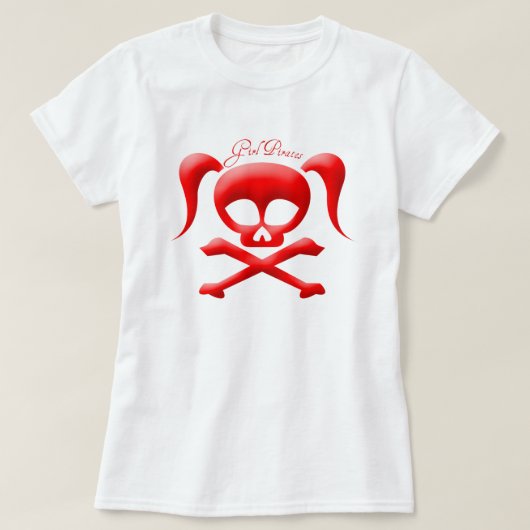 La fille pirate le T-shirt (Design devant)
