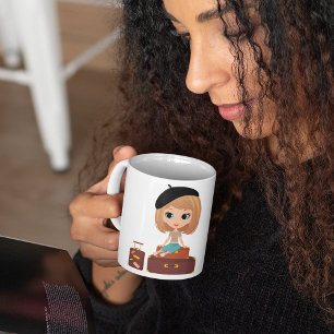 La Fille Se Met En Fête À Café Mug