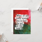 La Fille Sur La Carte De Voeux Vélo (Devant/Arrière en situation)