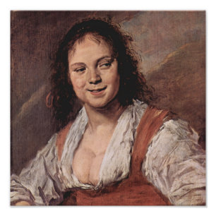 La fille tzigane par Hals - Poster