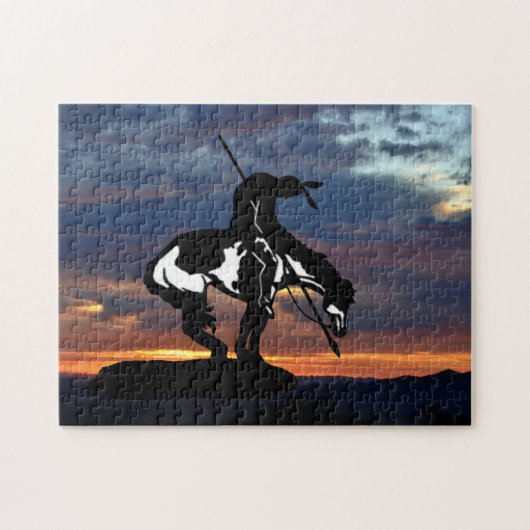 La fin du sentier Silhouette Jigsaw Puzzle (Horizontal)