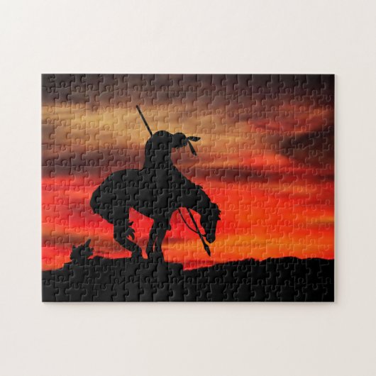La fin du sentier Silhouette Jigsaw Puzzle (Horizontal)