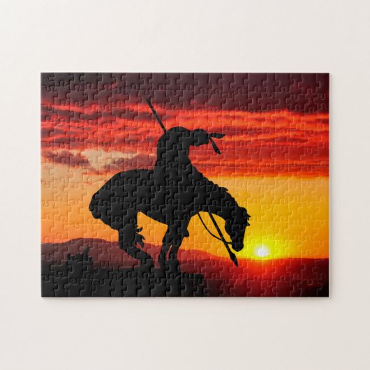 La fin du sentier Silhouette Jigsaw Puzzle (Horizontal)