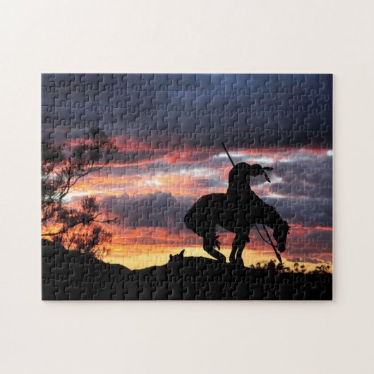 La fin du sentier Silhouette Jigsaw Puzzle (Horizontal)