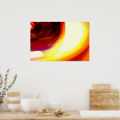 La flamme - Poster en Art numérique Abstrait rouge (Cuisine)