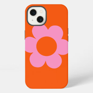 La Fleur 01 Retro Bloem Oranje Roze Preppy Bloem iPhone 13 Hoesje