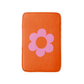 La Fleur 01 Retro Floral Oranje Pink Preppy Flower Badmat (Voorkant Verticaal)