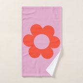 La Fleur 02 Flower Print Pink Retro Preppy Floral (Serviette à main)