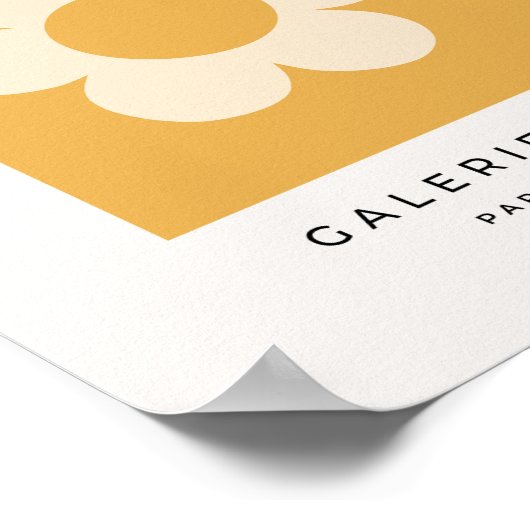 La Fleur 07 Retro Bloemgeel Poster (Hoek)