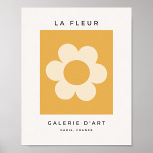La Fleur 07 Retro Bloemgeel Poster