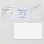 La fleur 3D simple blanche a conçu le carte de (Devant / Derrière)