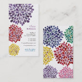 La fleur de dahlia de perle a éclaté le carte de (Devant / Derrière)