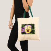 La fleur de pensée décrit le petit sac fourre-tout (Devant (produit))