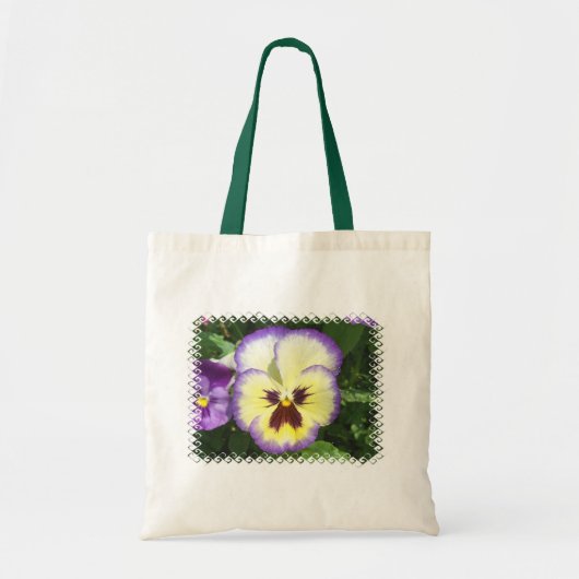 La fleur de pensée décrit le petit sac fourre-tout (Devant)