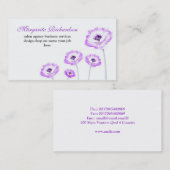 la fleur pourpre fleurit le carte de visite (Devant / Derrière)