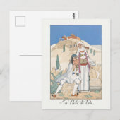 La flute de Pan van George Barbier (1923) Briefkaart (Voorkant / Achterkant)