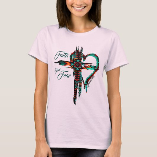 La foi au-dessus de la peur, T-shirt de la Croix d (Devant)