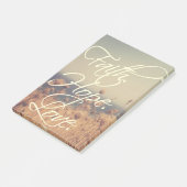 La foi. J'espère. Amour. Notes post-it (Incliné)