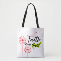 La foi sur la peur Bible Verse Sac fourre-tout - C