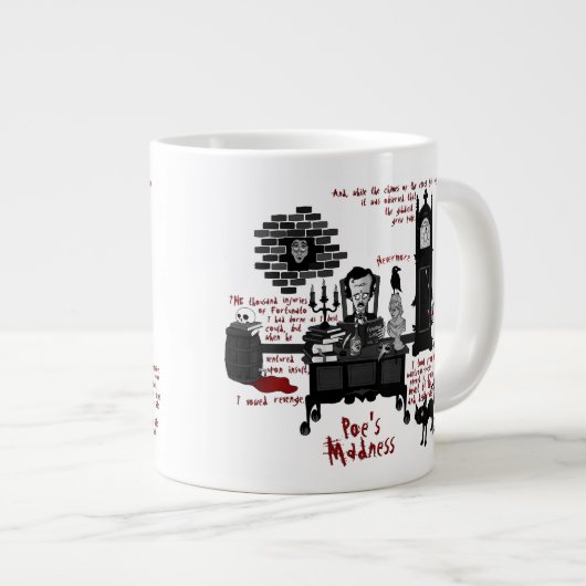 'La folie de Poe' (version 2) Mug (Devant droit)