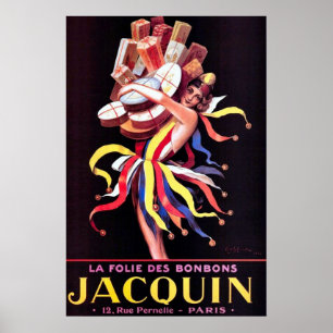 La Folie Des Bonbons Jacquin reclame Poster