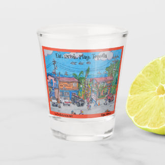 La Fonda, La Mission, Baja Shot Glass Glas
