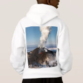 La fontaine de la lave chaude éclate du volcan de (Dos)