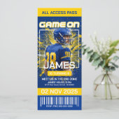 LA Football Ticket Birthday Invitation (Debout devant)