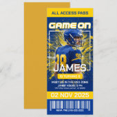 LA Football Ticket Birthday Invitation (Devant / Derrière)