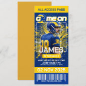 LA Football Ticket Birthday Invitation Save The Date (Voorkant / Achterkant)