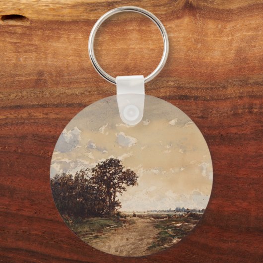 La Forêt de Fontainebleau aux Environs de Barbizon Sleutelhanger (Achterkant)