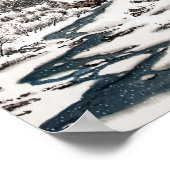 La forêt en neige, affiche de peinture chinoise (Coin)