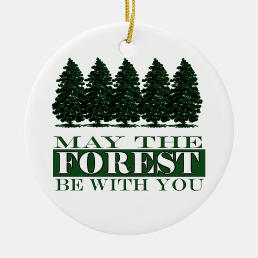La forêt soit avec vous ornement de Noël (Devant)