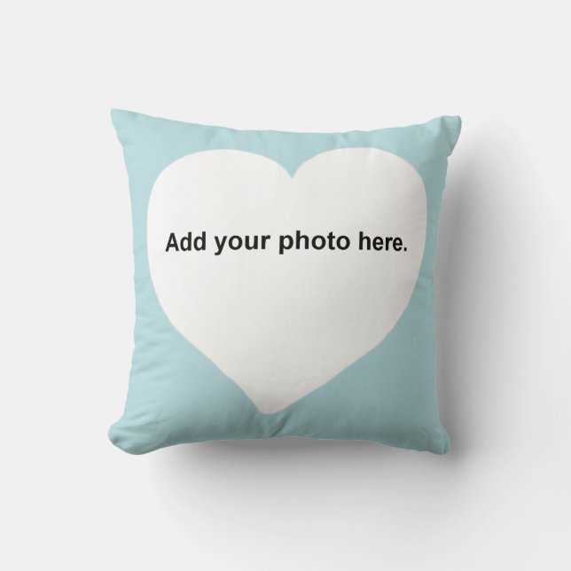La forme de coeur ajoutent votre coussin de photo (Recto)