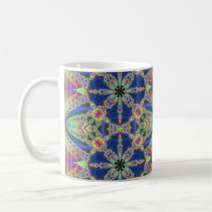 La fractale colorée éclate la tasse