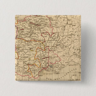 La France 1364 a 1380 Vierkante Button 5,1 Cm