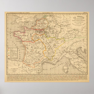La France apres la mort de Clothaire 1er Poster