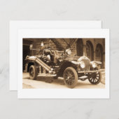 La France Fire Truck 1924 Briefkaart (Voorkant / Achterkant)