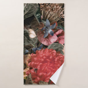 La fresque au mur. Fleurs et plantes avec des pion
