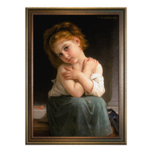 La Frileuse door William-Adolphe Bouguereau Foto Afdruk